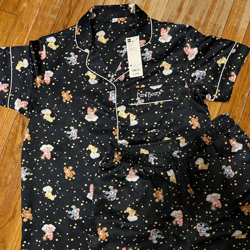 Care Bears Black Pajama Set with Colorful Print GU womens medium - Picture 5 of 6